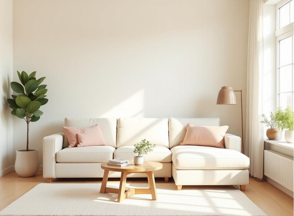 Tasarım sonrası modern, aydınlık ve ferah bir aile evinin oturma odası.